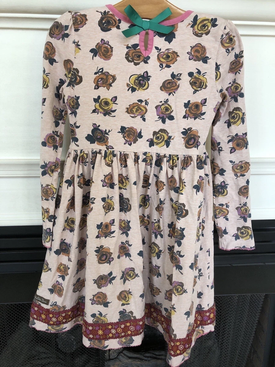 Matilda Jane Lap Dress 8 Make Believe Enchanted Afternoon Pink Roses Floral