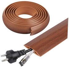 10 FT Floor Cord Cover, Cord Covers for Wires on Floor, Cord Brown-10ft