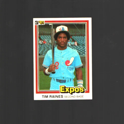 Tim Raines Rookie #538 1982 Donruss Montreal Expos Baseball Card MLB NM