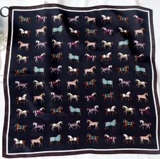 100% Silk Scarf Women Vintage Flower Kerchief 20" Small Square Bandana A22