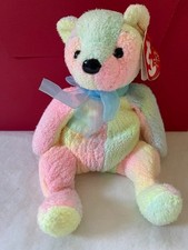 Ty Beanie Baby Mellow Bear 2000 Pastel Tie Dye Plush with Tags Retired Mint