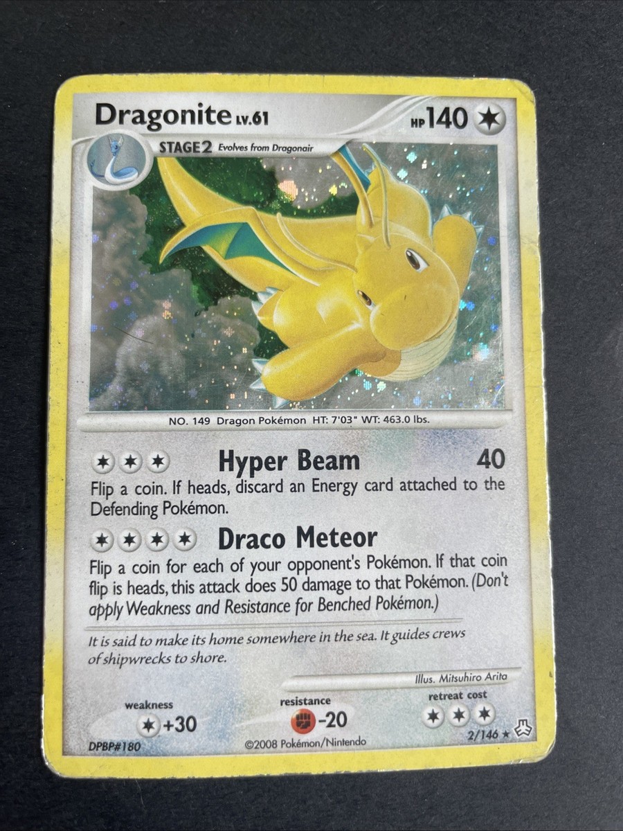 Pokemon Dragonite Lv.61 Holo Card DP Set 2/146 | eBay