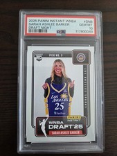 Sarah Ashlee Barker 2025 Panini Instant WNBA #DN-8 Draft Night Rookie PSA 10 QTY