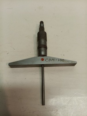 Scherr Tumico Depth Micrometer 2 Inch Metalworking Mechanical  Made In USA