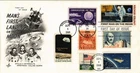 Dr Jim Stamps Fdc C76 10C Airmail First Man On Moon Combo Artcraft Monarch