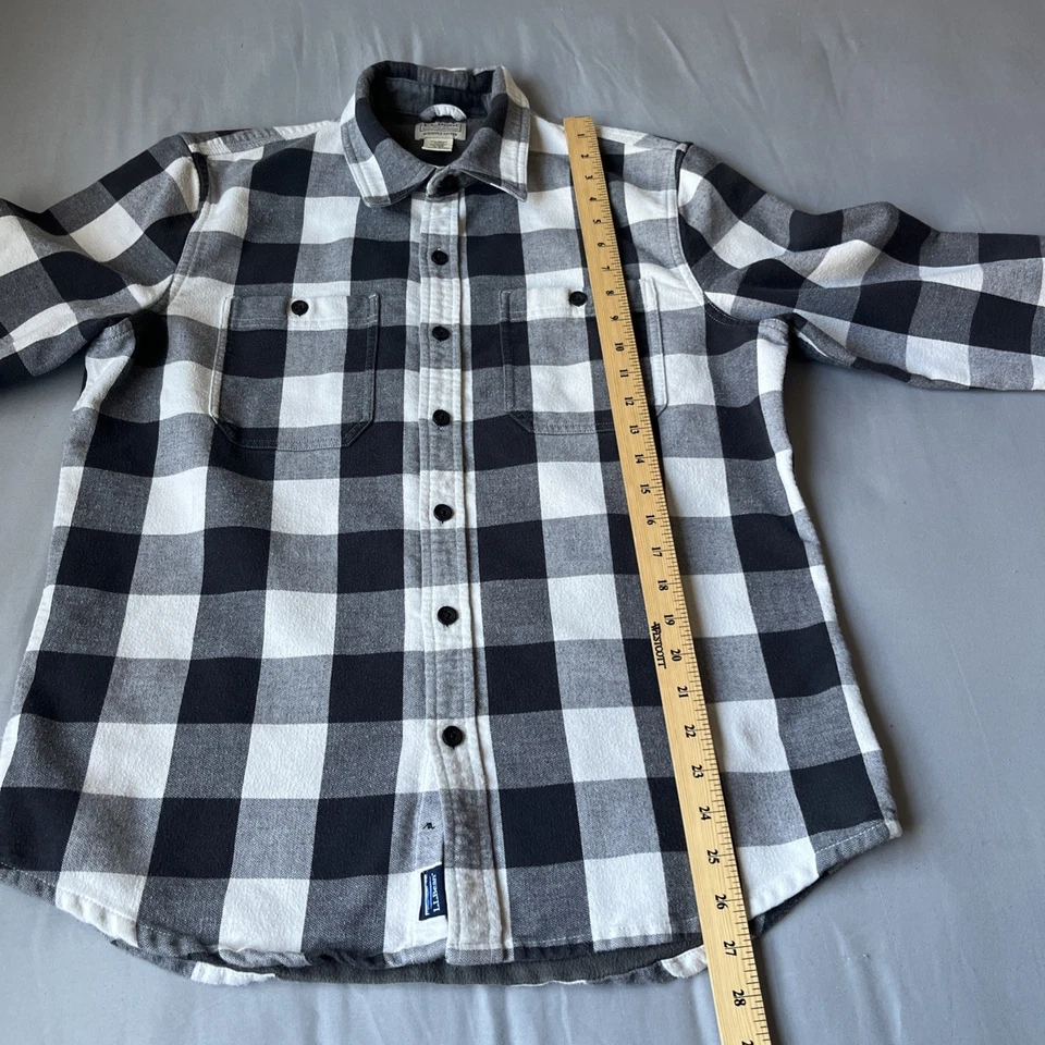 L. L. Bean Shacket Lined Fleece Flannel Plaid Sz M-Reg Slightly Fitted - Image 4 of 4