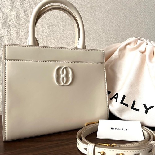 BALLY Bag 2way Handbag Shoulder Off White 8a