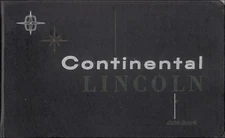 1959 Lincoln Data Book Dealer Album Features Accessories Specifications Showroom