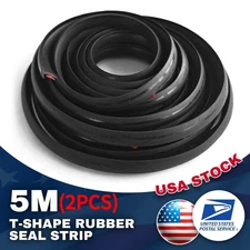 2X 5m Black Car Door Edge Trim Guard Molding Rubber Seal Strip Scratch Protector