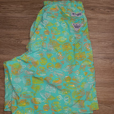 Columbia men M Swim Board Shorts Trunks 8" PFG Fishing Nylon