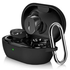 Compatible with Bose New QuietComfort Earbuds Case Cover, Soft Silicone Black