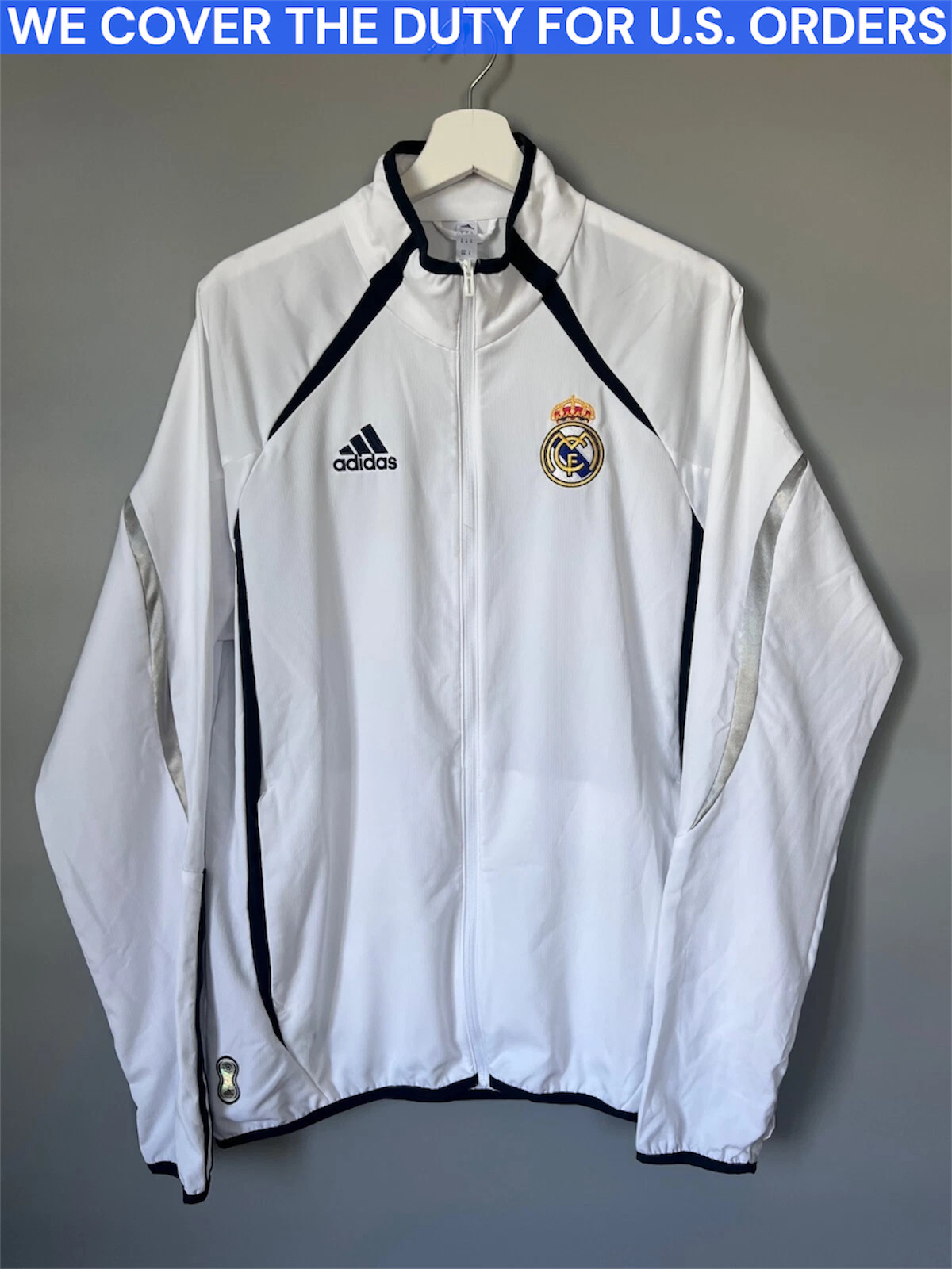 Chaqueta Real Madrid Teamgeist 2006X2021 Blanco Fútbol Adidas Ha2537 Hombre Talla M