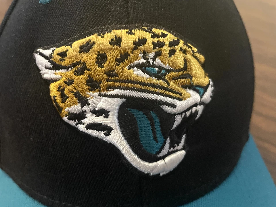 NUEVO '47 Jacksonville Jaguars Franchise Negro y Verde azulado Ajustado Talla Única Sombrero Elástico Foto 2 de 4
