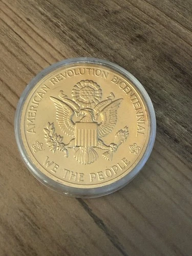 1976 Bicentennial Coin Gold Toned Statue Of Liberty