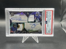 2023 Panini Spectra Jordan Addison Zay Flowers RC Dual Rookie Patch Auto /50 RPA
