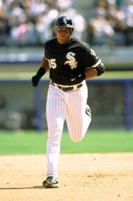 Frank Thomas Chicago White Sox runs during an MLB game at Comiskey- Old Photo