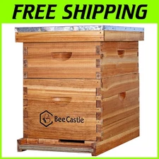 Superior Design 10-Frame Beehive with Beeswax Coating