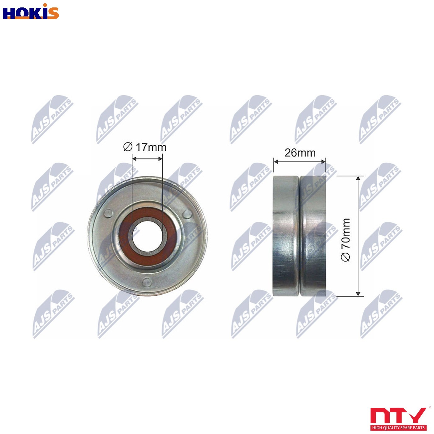 V-belt tensioner pulley Metal RNK-PL-013 NTY for OPEL CHEVROLET - Image 9