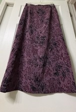 Vintage Jacalyn Smith Mauve Purple Floral ALine Skirt Whimsical Cottagecore 16
