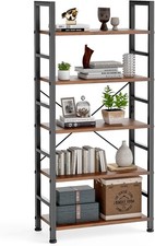 5 Tiers Bookshelf Classical Modern Book Shelf Tall Display Shelves in Living