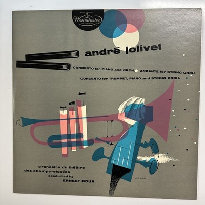 Concerto Piano Andante Trumpet LP Vinyl Record Jolivet Westminster WL 5239
