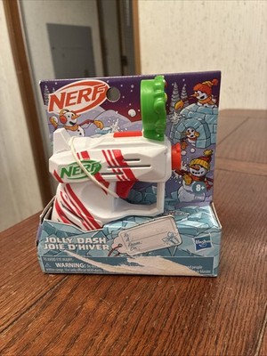 Hasbro NERF Elite 2.0 Jolly Dash Blaster, 2 Elite Darts Winter Foam Blaster Gun