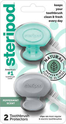 Clip-On Toothbrush Protector with Peppermint Essential Oils, Keeps Toothbrush