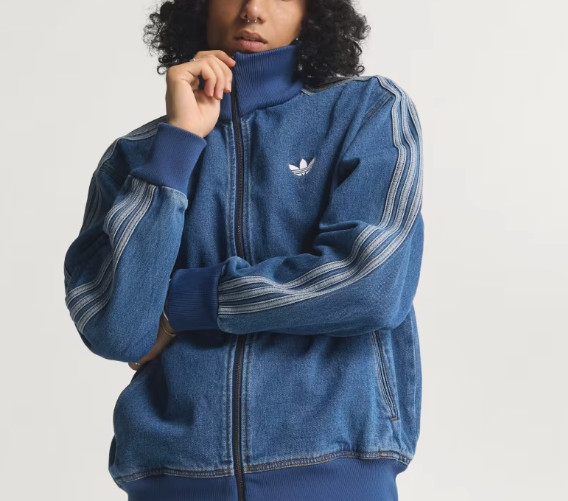 Adidas Man Adicolor Denim Firebird Track Top Casual Jacket B