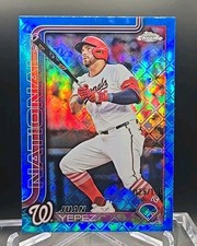 2025 Topps Chrome Logofractor Juan Yepez Blue #d 25/150-Nationals