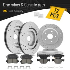 Front Rear Brake Rotors & Ceramic Brake Pads for 2019 - 2024 Subaru Forester