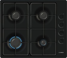 Image of Bosch Hob Black PBP6B6K60 Series 2 60cm 4 Burner Gas A Graded (B-66358)