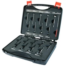 LLtwoluvrr Forstner Drill Bit Set 18-Piece Woodworking Hole Cutter Kit w/ Case