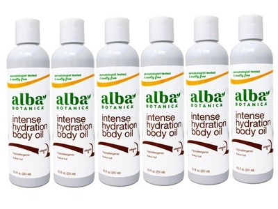 Alba Botanica Intense Hydration Body Oil - Kukui Nut - Vitamin E 8.5 OZ 6 Pack