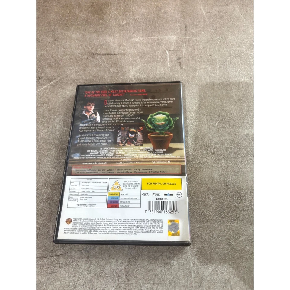 Little Shop of Horrors Warner Bros. 1986 Musical, Horror & Comedy Movie DVD - Image 2 of 4