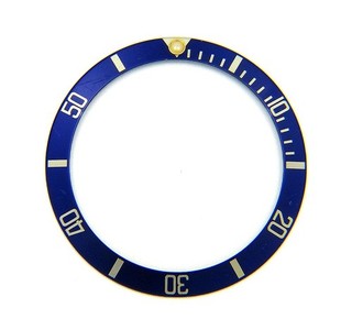 Genuine Rolex Submariner 16803 16613 16808 16618 Flat 4 Blue Silver Bezel Insert
