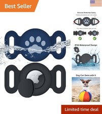 Waterproof Silicone Collar Holder Compatible with Apple Airtag   2 Pack