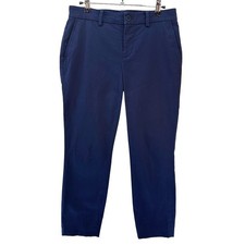LAUREN RALPH LAUREN Cotton Mid-rise Chino Dress Pants 2 navy blue