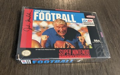 John Madden Football Nintendo SNES 1991 Complete In Box