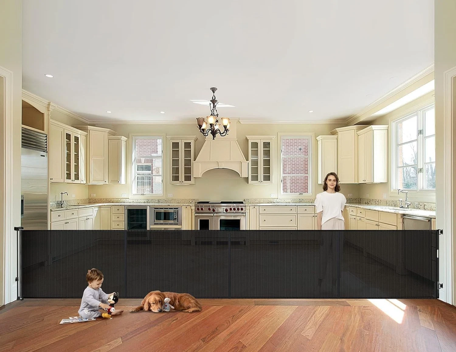 Long Baby Gate - 5M Extra Wide Baby Gates for Large Openings Extra Long Safety