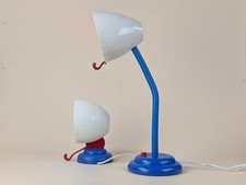 Paire de Lampes de Bureau IKEA Vintage Style Memphis Bleu Rouge Postmoderne (r1)
