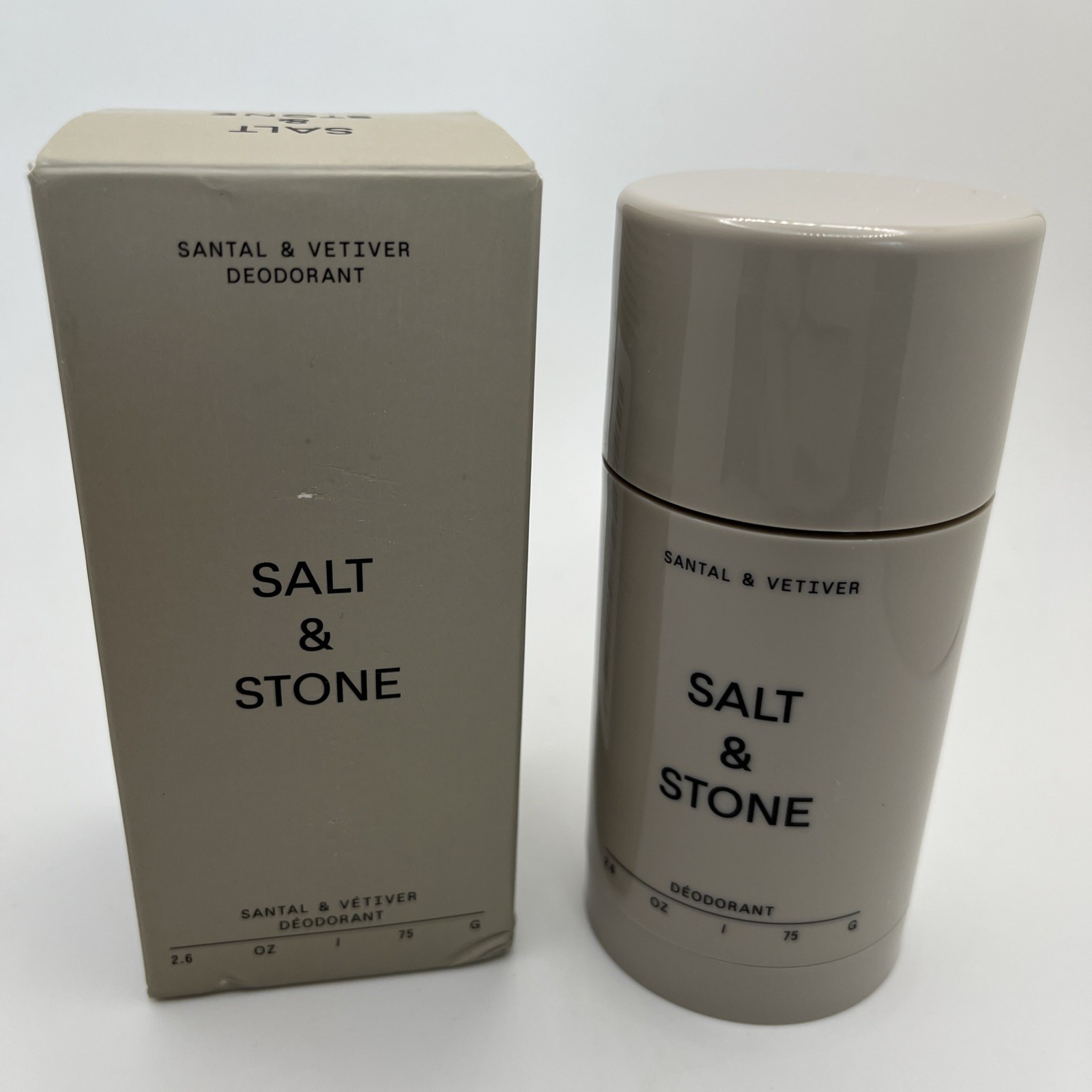 Salt & Stone Santal & Vetiver Aluminum Free Deodorant 2.6 oz - New in Box