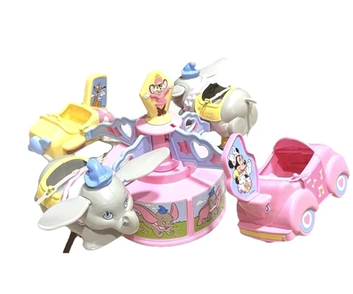 1989 Mattel Heart Family Disneyland Dumbo Ride Train Set Complete Working Vtg