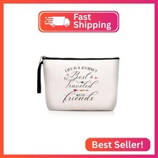 Hanamiya Na Cosmetic Case - Beige0004, Waterproof, Zipper, Wedding, Birthday, Ch
