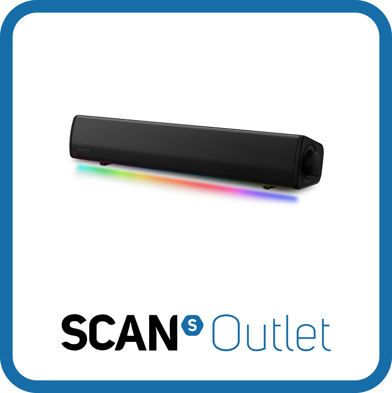 Creative Labs Sound Blaster GS3 Compact RGB Soundbar for Gaming Black