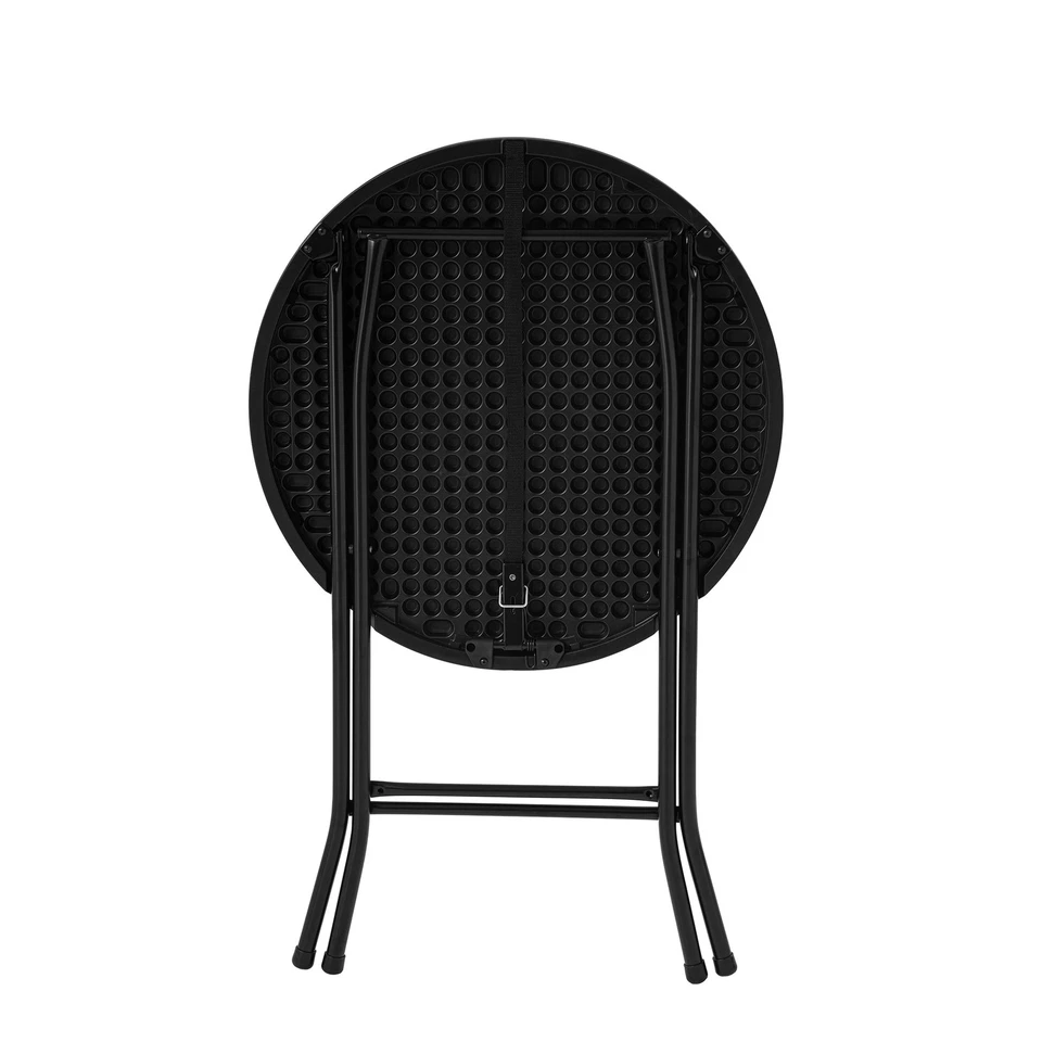 Mainstays 24 inch Round Folding Bistro Table, Black,Folding, Multifunction - Image 3 of 4