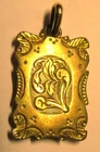 SECRET PENDANT 19TH CENTURY ENGRAVED FLOWERS openwork FOLIAGE - LOVE JEWEL
