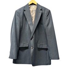 Lauren Ralph Lauren Blazer Mens 42 R Blue Paisley Lined Soft Modal Jacket