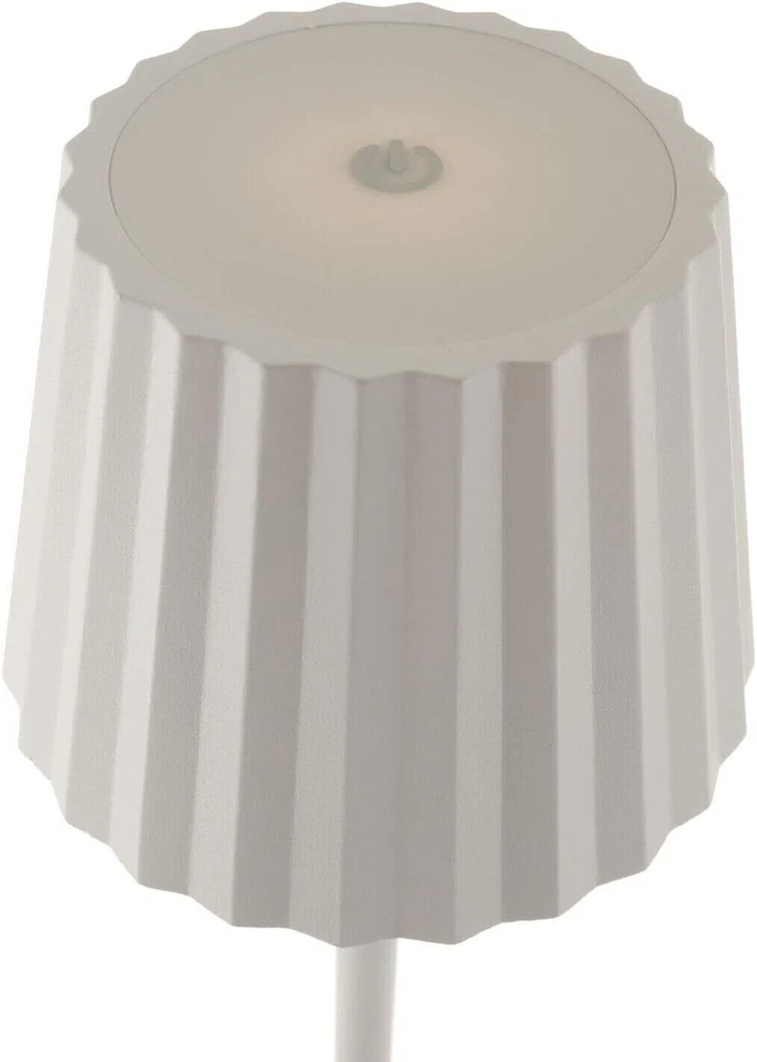 Lampada da Tavolo LED 5W Touch Paralume Plissettato Senza Fili Dimmerabile IP20 - Immagine 2 di 4