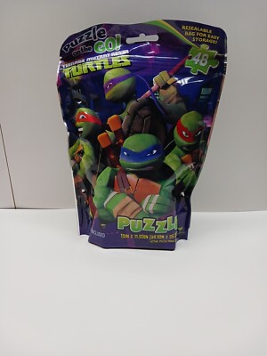 TEENAGE MUTANT NINJA TURTLES PUZZLE ON THE GO! RESEALABLE BAG 48 pc jigsaw puz