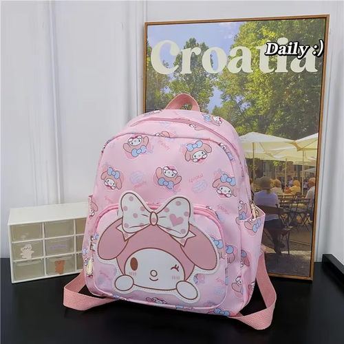 My Melody Cartoon Book Bag Student Backpack High Capacity 27x34cm Kawaii